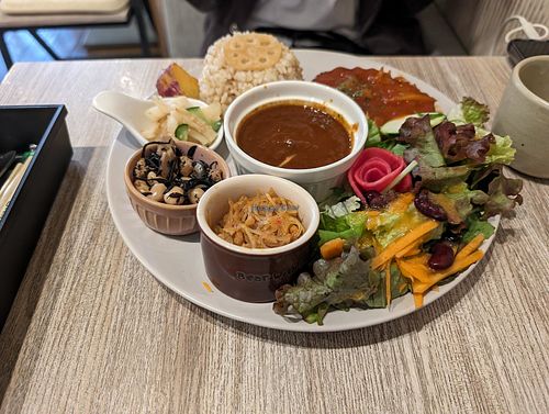 ハンバーグプレート(プラントベースド) at Fete le Marche in Kawasaki