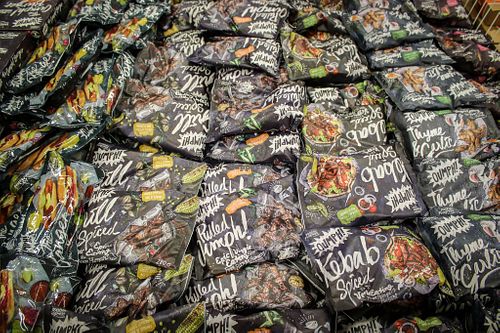 frozen food selection at Vegan Budin in Reykjavik