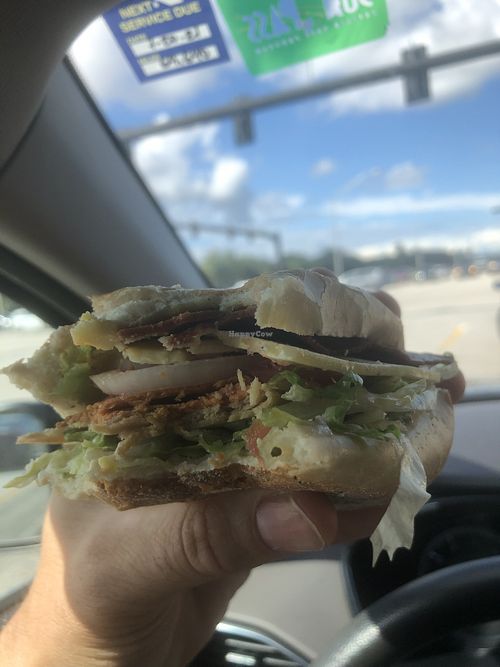 Big sub on the road  at Vegan Delights in Miramar