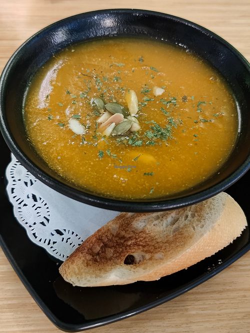 Pumpkin Carrot Soup at Sove in Central Singapore