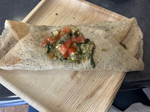 Tofu pesto crepe - yummy!   at Le Testimony in Redding