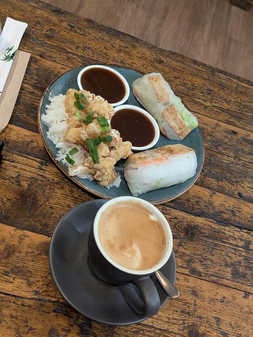Vegan lunch box with oat flattie at Gaijin in Bendigo