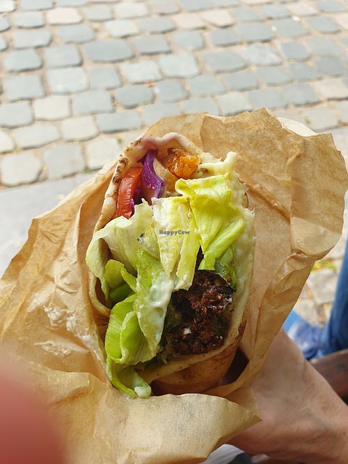 Falafel Top with aubergine and pumpkin 7€  at Falafel Top in Leuven