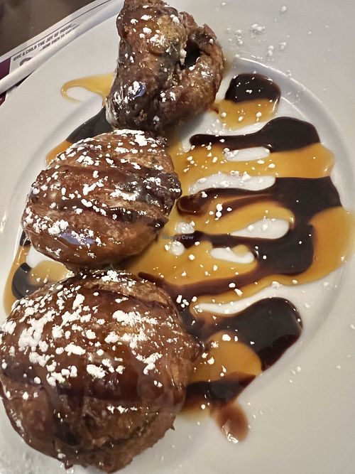 Vegan fried Oreos   at Queens Coach in Niagara Falls