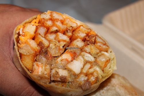 Shrimp burrito  at Chicana Vegana in Fullerton