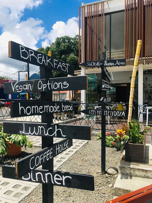 Outside signs at Casa Volkova in La Fortuna