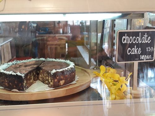 Vegan choc cake at Hilush Bakery in Koh Phangan