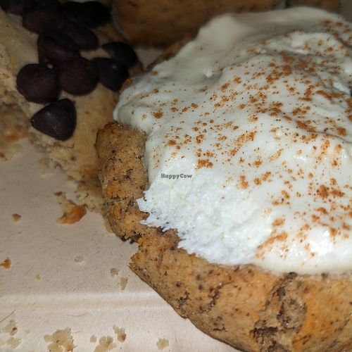 Cinnamon bun is no longer listed as vegan.  at Mystic Coffee in Hollywood