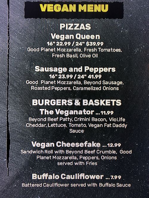 Menu at Fat Daddy's Pizzeria in Provo