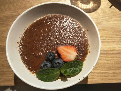 Chocolate creme brulee at Green Friday in Shanghai