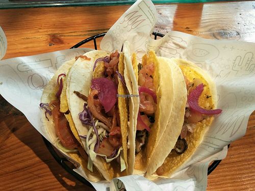 Pumpkin and mushroom tacos. at La Mesa in Shanghai