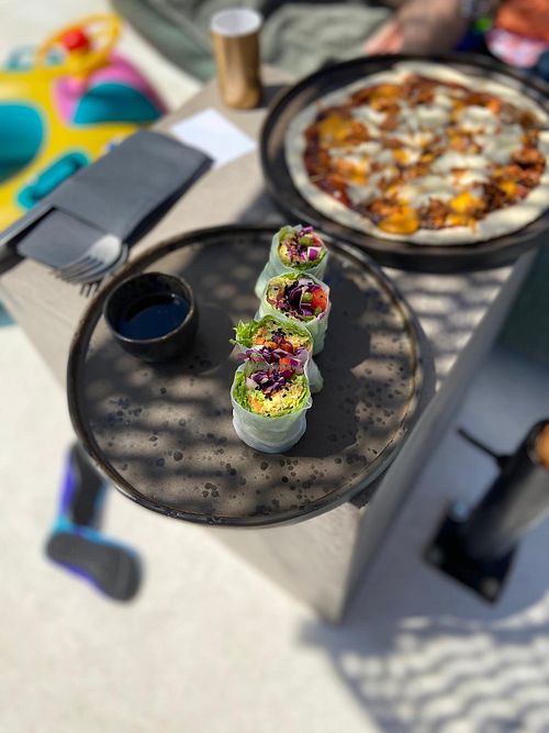Fresh summer rolls  at Koukoumi Hotel in Mykonos
