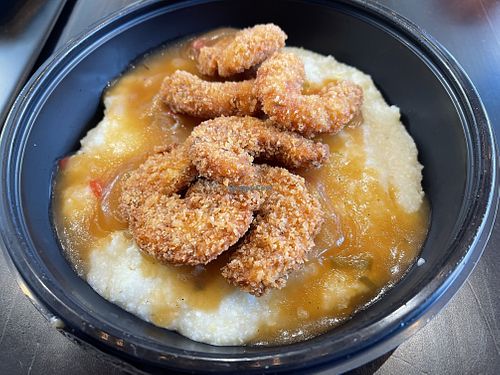 Shrimp and grits at The Vtree in Los Angeles