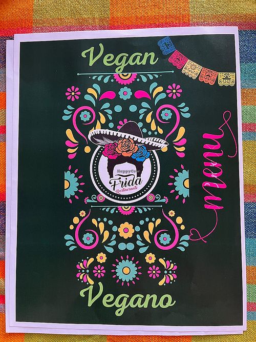 Vegan menu at Frida in Ajijic