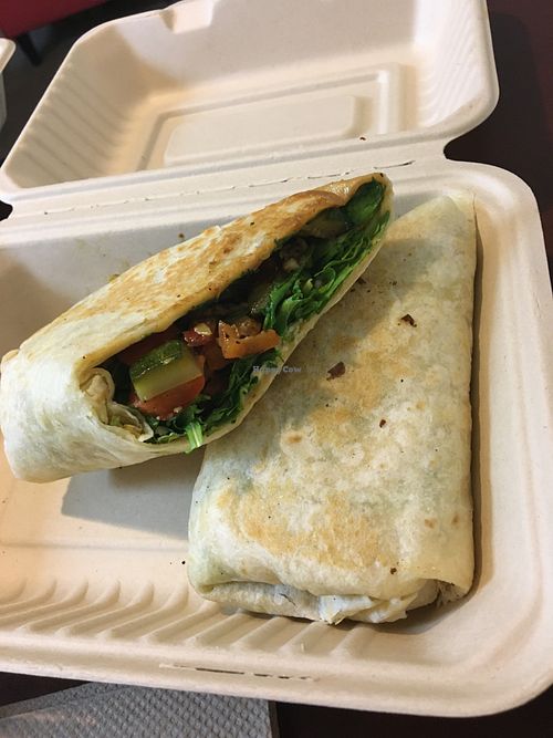 Roasted Vejjie & Hummus Wrap (vegan) at Urban Vejjie in Westlake Village