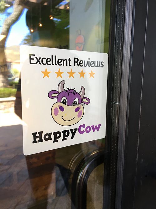 On their window!! YAY! at Urban Vejjie in Westlake Village