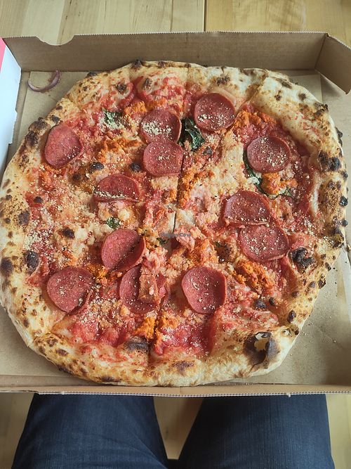 Salami with bomba calabrese at Dr Drooly in Munich