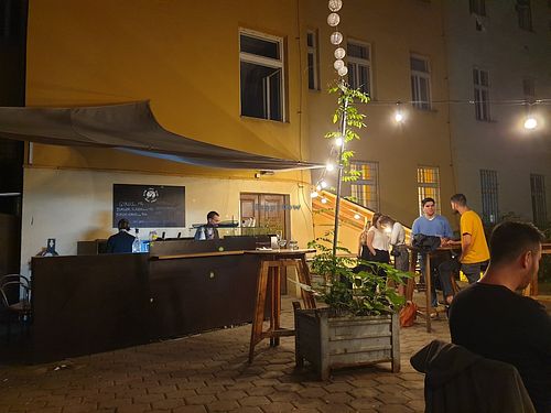 Backyard of pub at LIŠKA in Prague