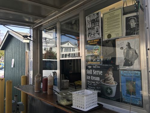 Order counter at Viva! Vegetarian Grill - Food Cart in Eugene