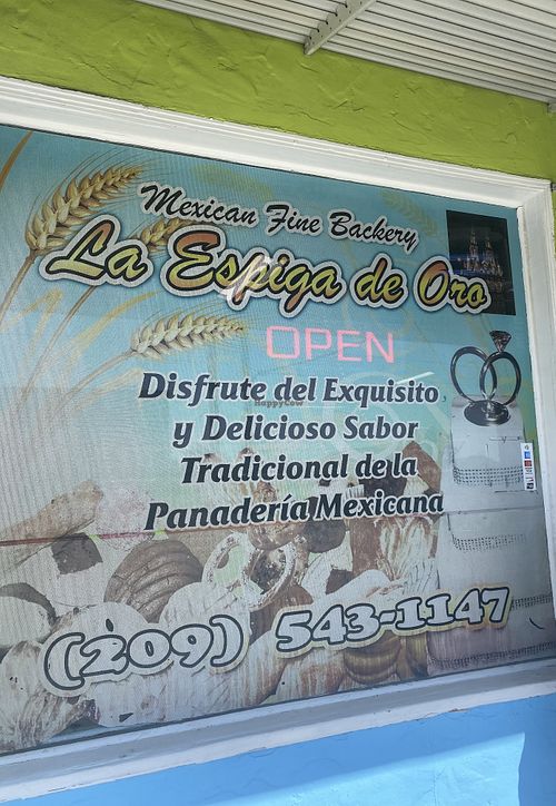 Outdoor signage  at La Espiga De Oro in Salida