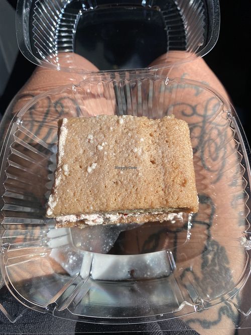 Vegan Tres Leches Cake Slice (Decent but Could Use More Vegan Leche, A Little Dry) - IMO - I Like Mine SOAKED  at La Espiga De Oro in Salida