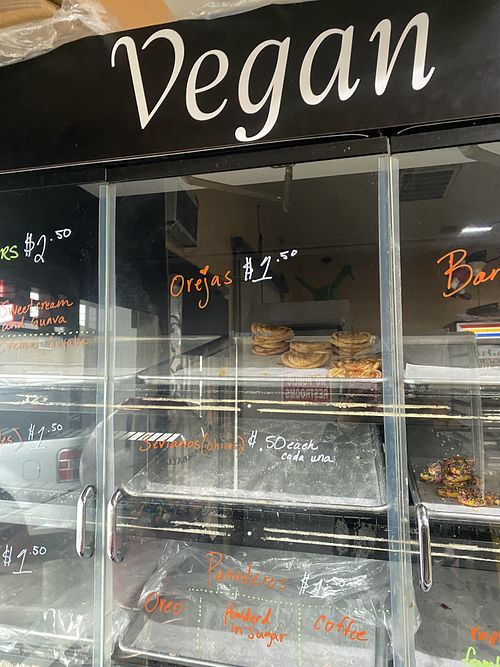 Separate Vegan Bread Case NOTE: Always ask if they have more in the back, supplies run low after the morning rush  at La Espiga De Oro in Salida