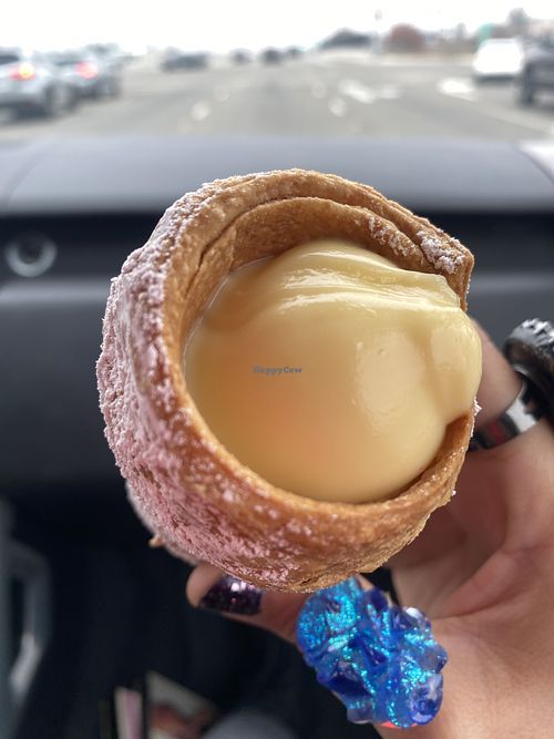 Vegan Cono is Flaky and So Delicious with the Cream 😛  at La Espiga De Oro in Salida