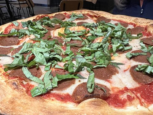 Pepperoni vegan pizza   at Acre Pizza in Petaluma