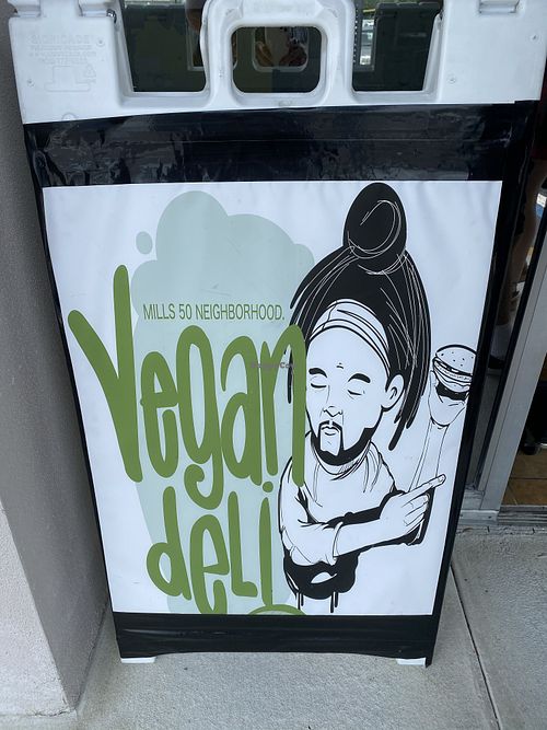 Sign at Dunedin Vegan Deli in Clearwater