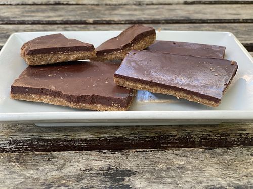 Raw chocolate toffee bars at Peace Pies in San Diego