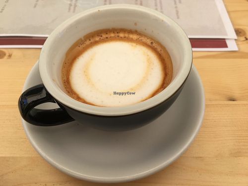 A tasty smooth Machiatto at Dear Rose Cafe in Ericeira