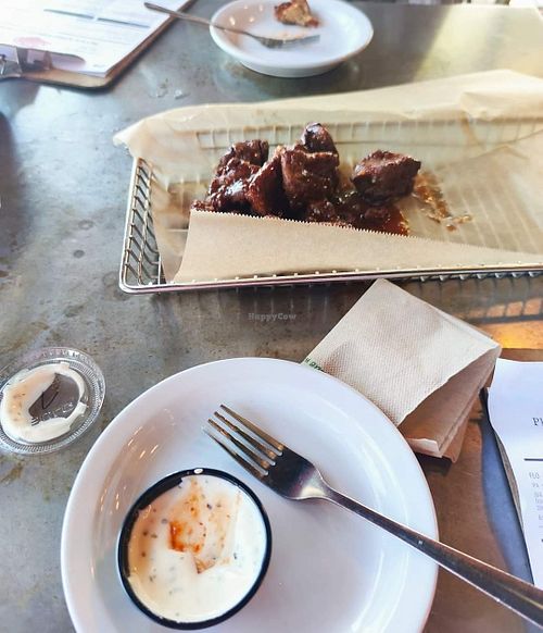 Vegan seitan wings. at Trinity Brewing Company in Colorado Springs