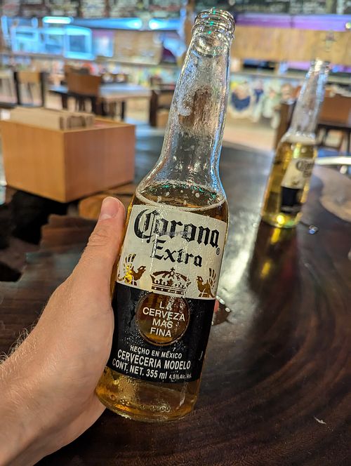 Cheap beer. Go for the michelada. at Mr. Taco in Bacalar