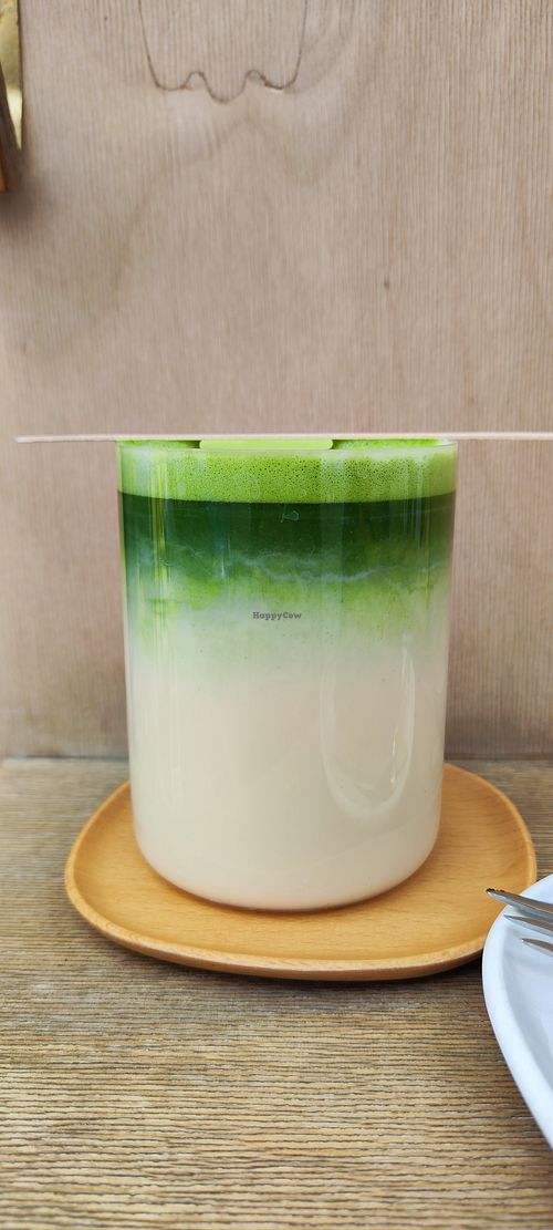 Matcha Latte at 4minutes Cafe in Budapest