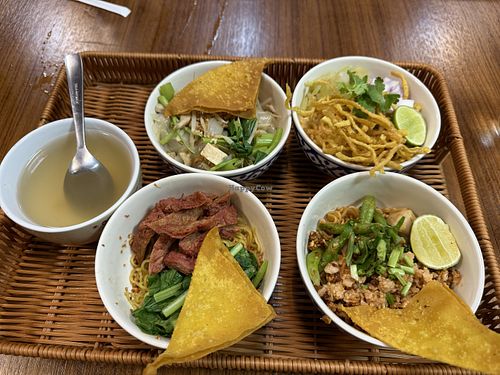 Tasting tray serves two  at Kaek Kao Kua in Bangkok