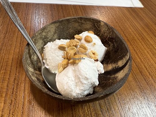 Coconut ice creamm  at Kaek Kao Kua in Bangkok