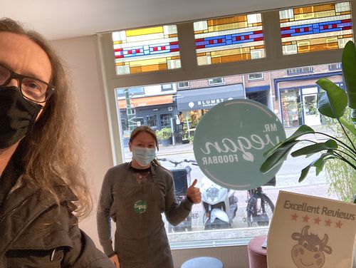 Gave the sticker to the crew at Mr. Vegan Foodbar in Hilversum