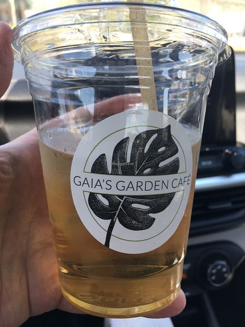 Lemon Meringue Iced Tea  at Gaia's Garden Cafe in St George