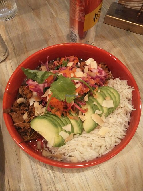 Power biwl with plant meat. at Area 501 in Shanghai