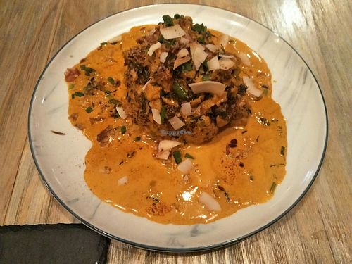 Cauliflower steak with chorizo sauce at Area 501 in Shanghai