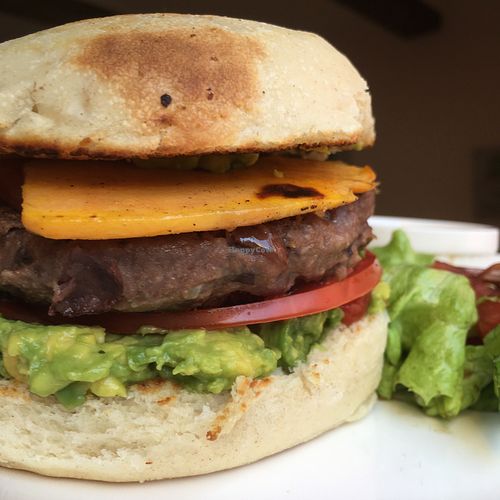 San Pedro bean burger at CactusBerry in Santiago