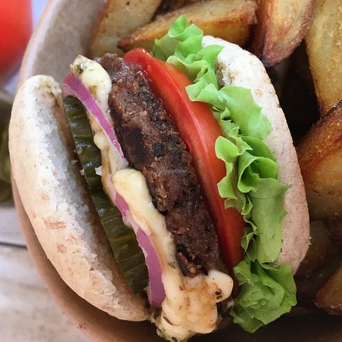 Mini Soy burguer, so delicious! at CactusBerry in Santiago