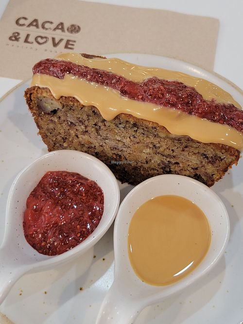 P & J banana bread at Cacao & Love in Bangkok