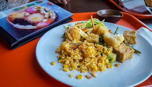 selection from the buffet at An Veganteria in Prague