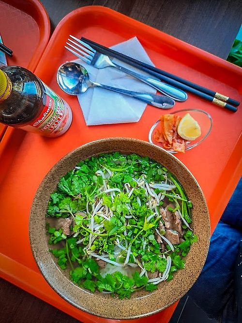 pho bo at An Veganteria in Prague