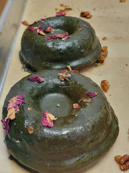 matcha donuts at Plantiful Kitchen in Carlsbad