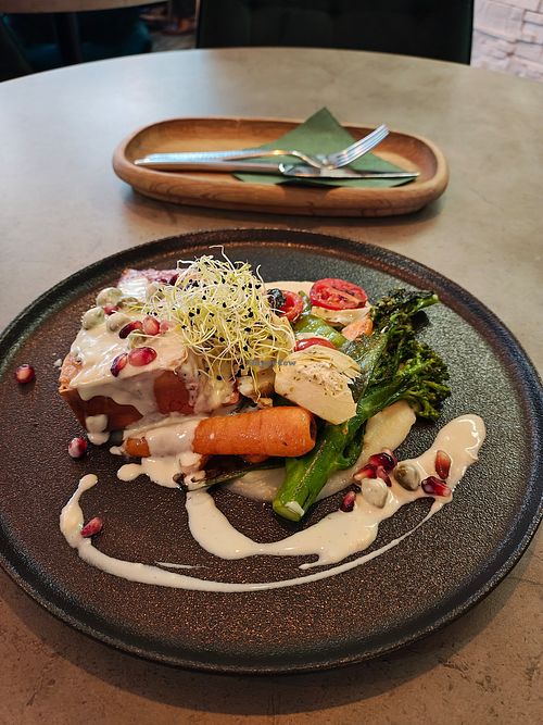 Tofu salmon at Kozy Eats  in Riga