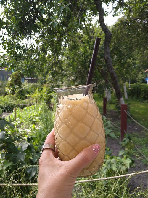 Mango coconut smoothie at Mikė ir Vanilė in Juodkrante