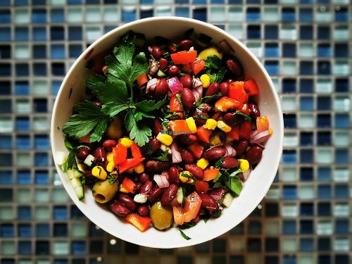 Bean salad at oValho - Vegan Snack Bar in Porto
