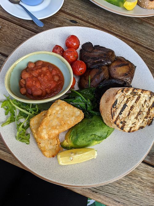 Big breakfast with a side of hash browns at StreetFront Café & Bar in Townsville